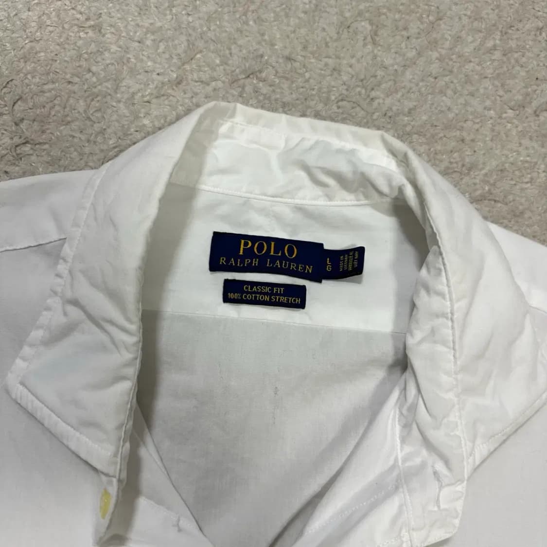 폴로 셔츠 화이트 클래식핏 L 상품이미지3