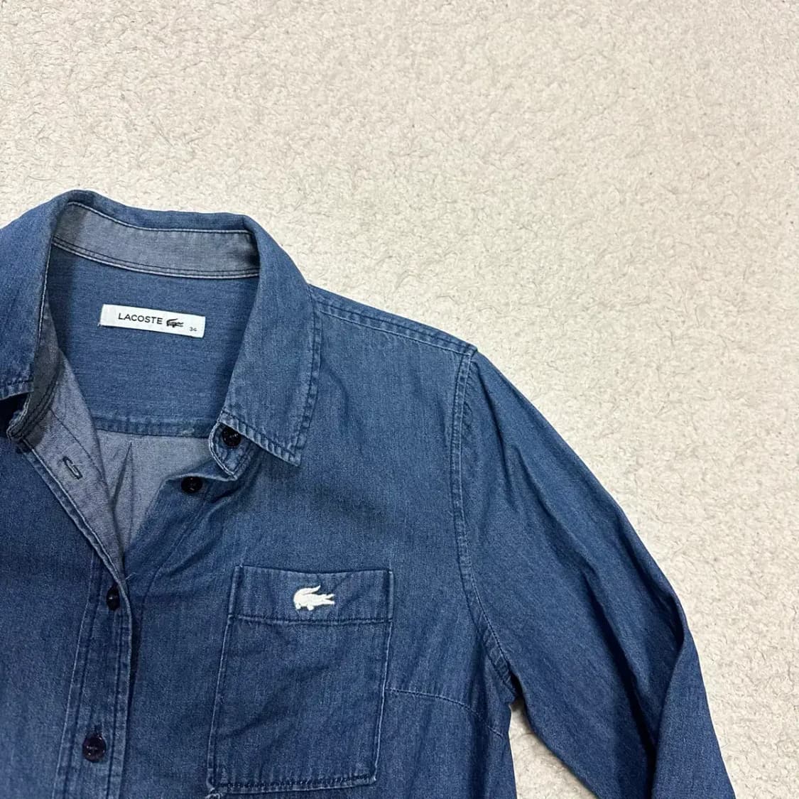 라코스테 데님 셔츠 여성 90 상품이미지2