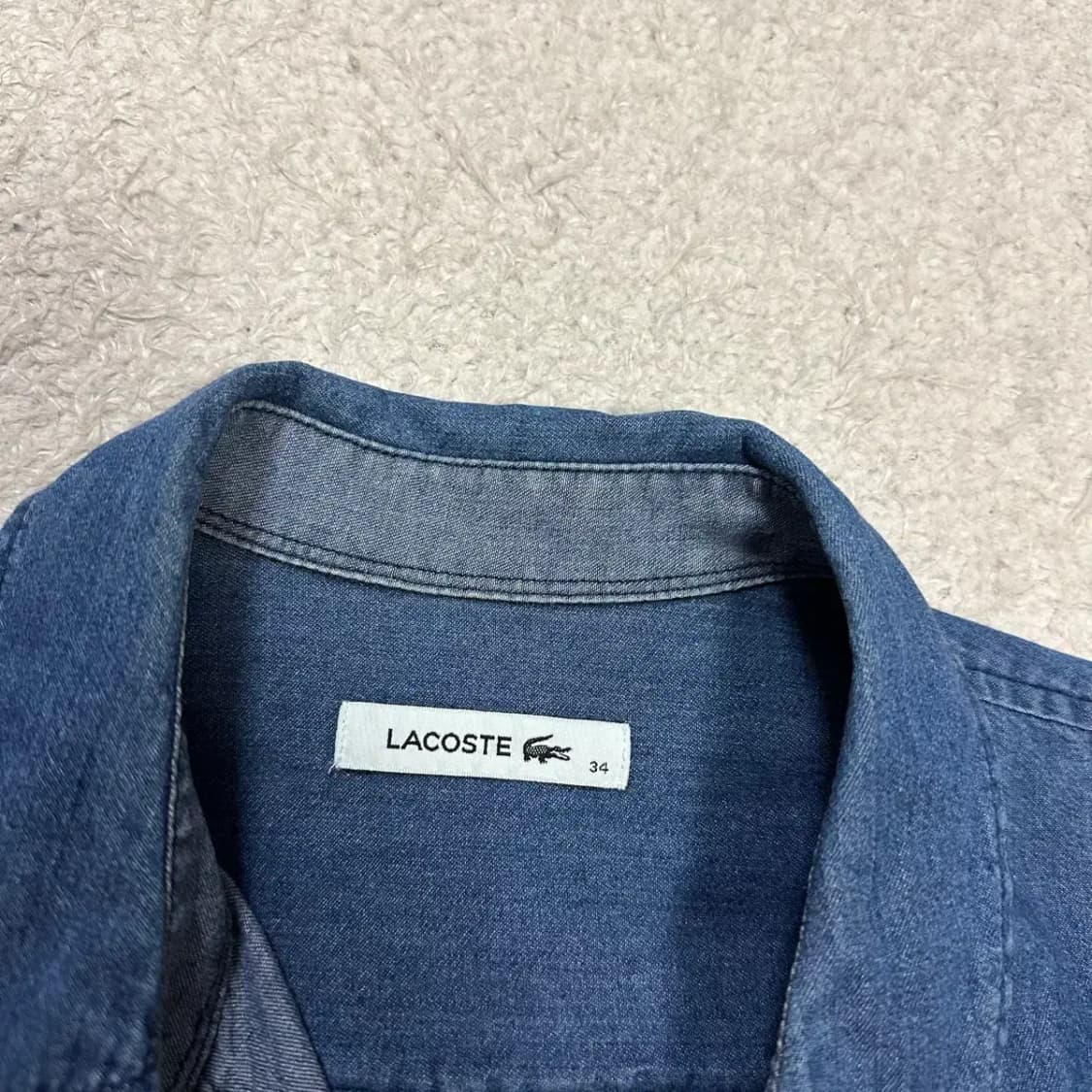 라코스테 데님 셔츠 여성 90 상품이미지3