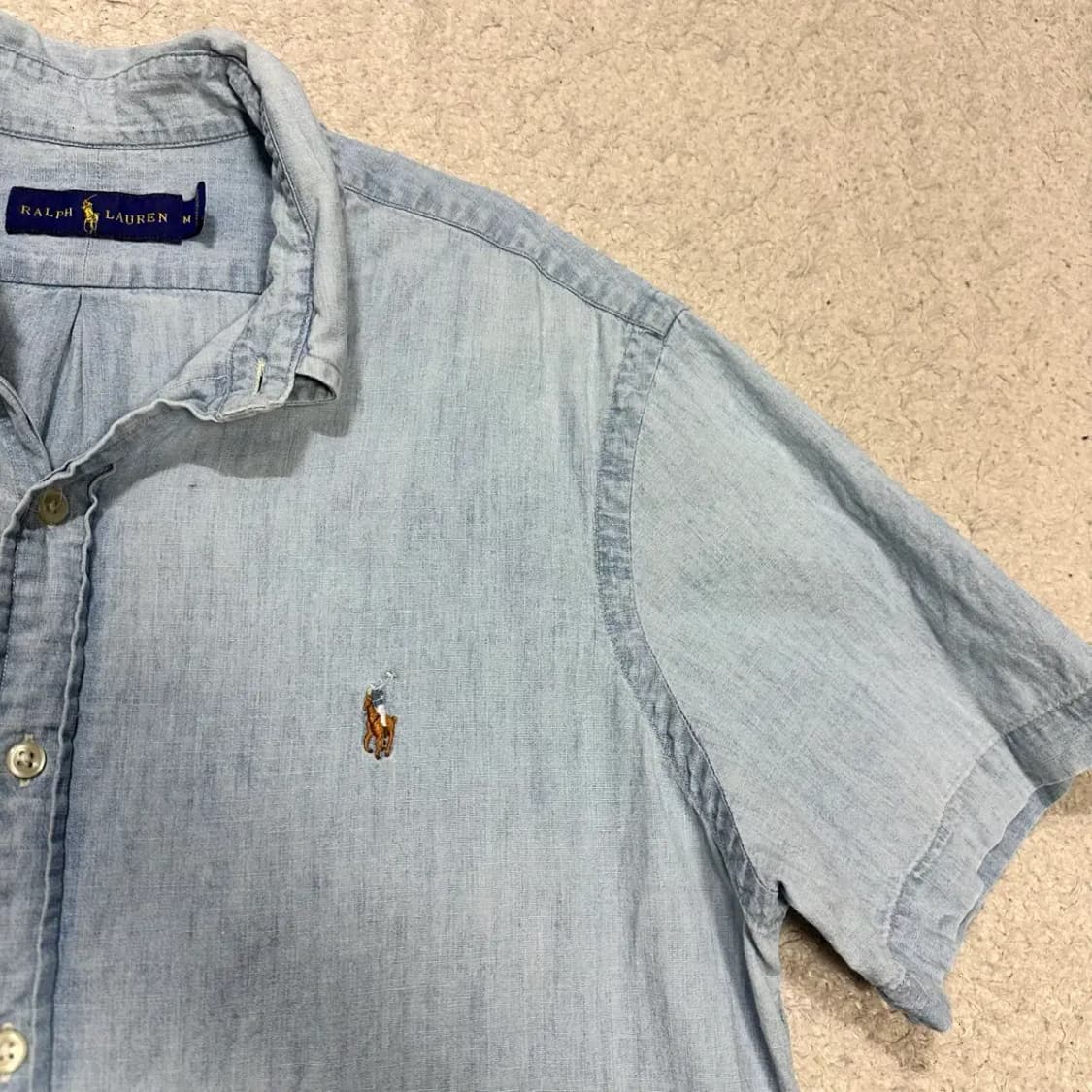 폴로 데님 반팔 셔츠 m 상품이미지2