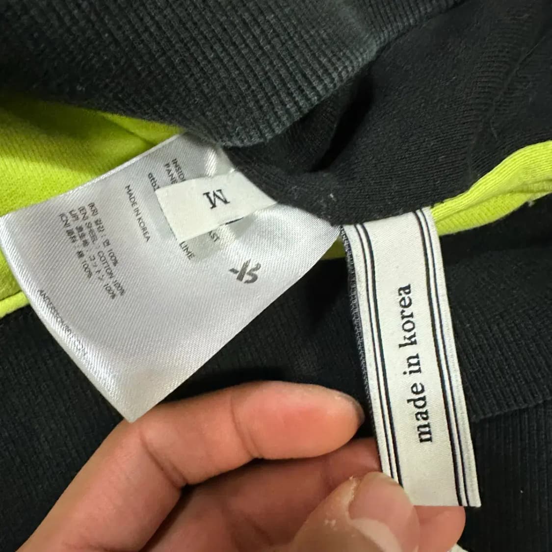 앤더슨벨 후드티 블랙 m 상품이미지5