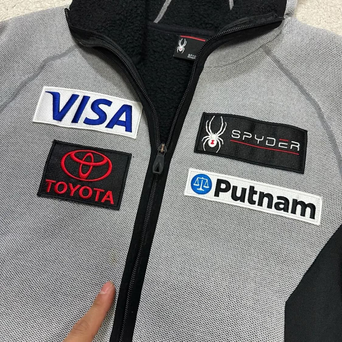 스파이더 후드집업 기모 s 90 상품이미지2