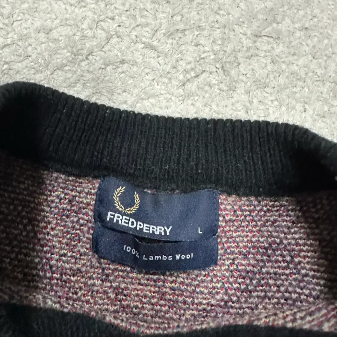 프레드페리 니트 램스울 L 상품이미지3