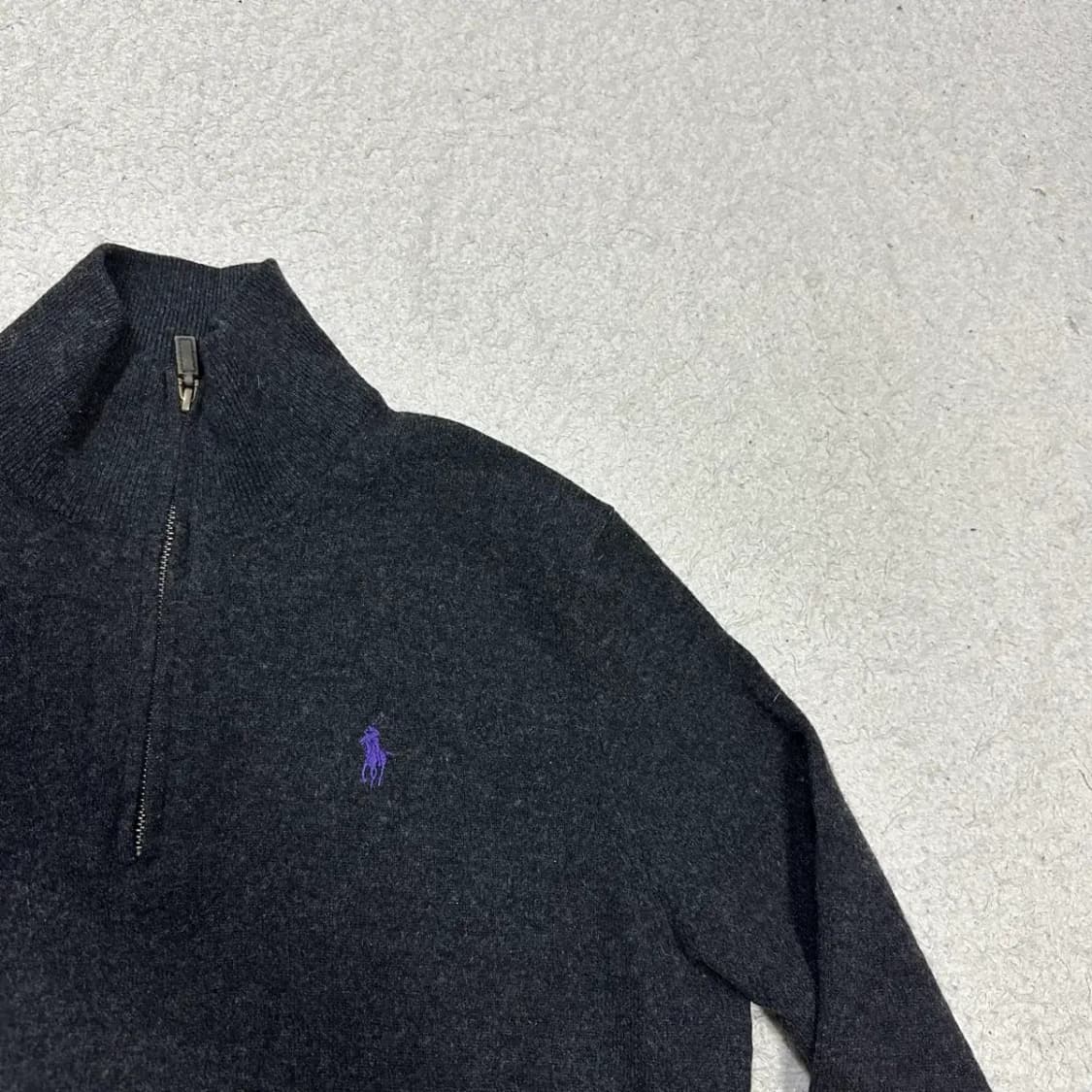 폴로 메리노울 반집업 니트 m 상품이미지2