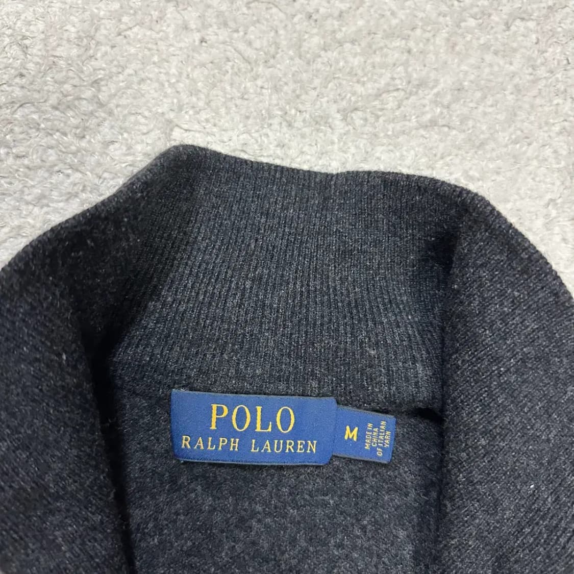 폴로 메리노울 반집업 니트 m 상품이미지3