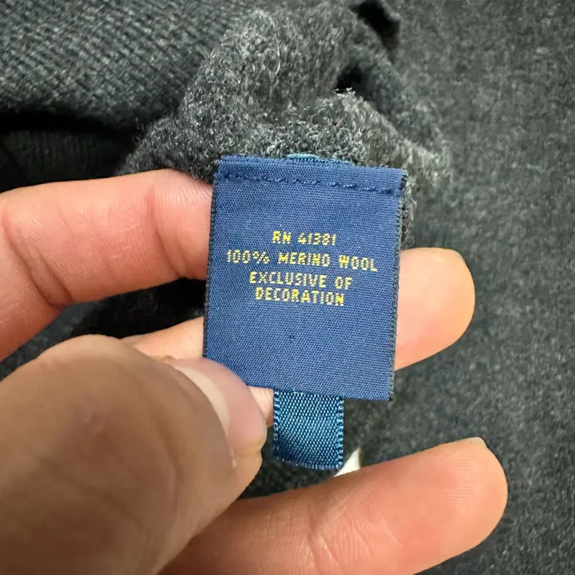 폴로 메리노울 반집업 니트 m 상품이미지4