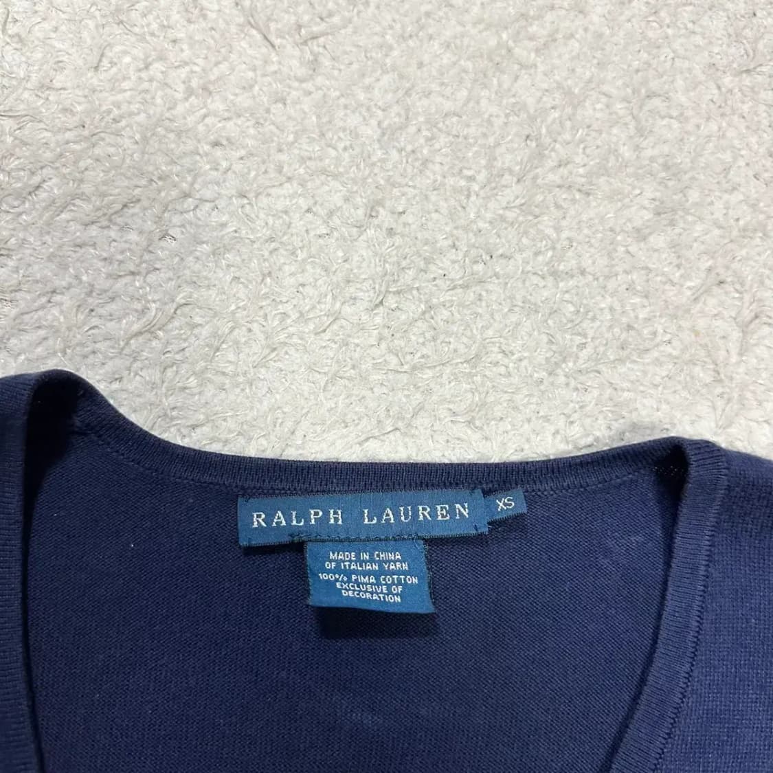 폴로 니트 브이넥 여성 xs 상품이미지3