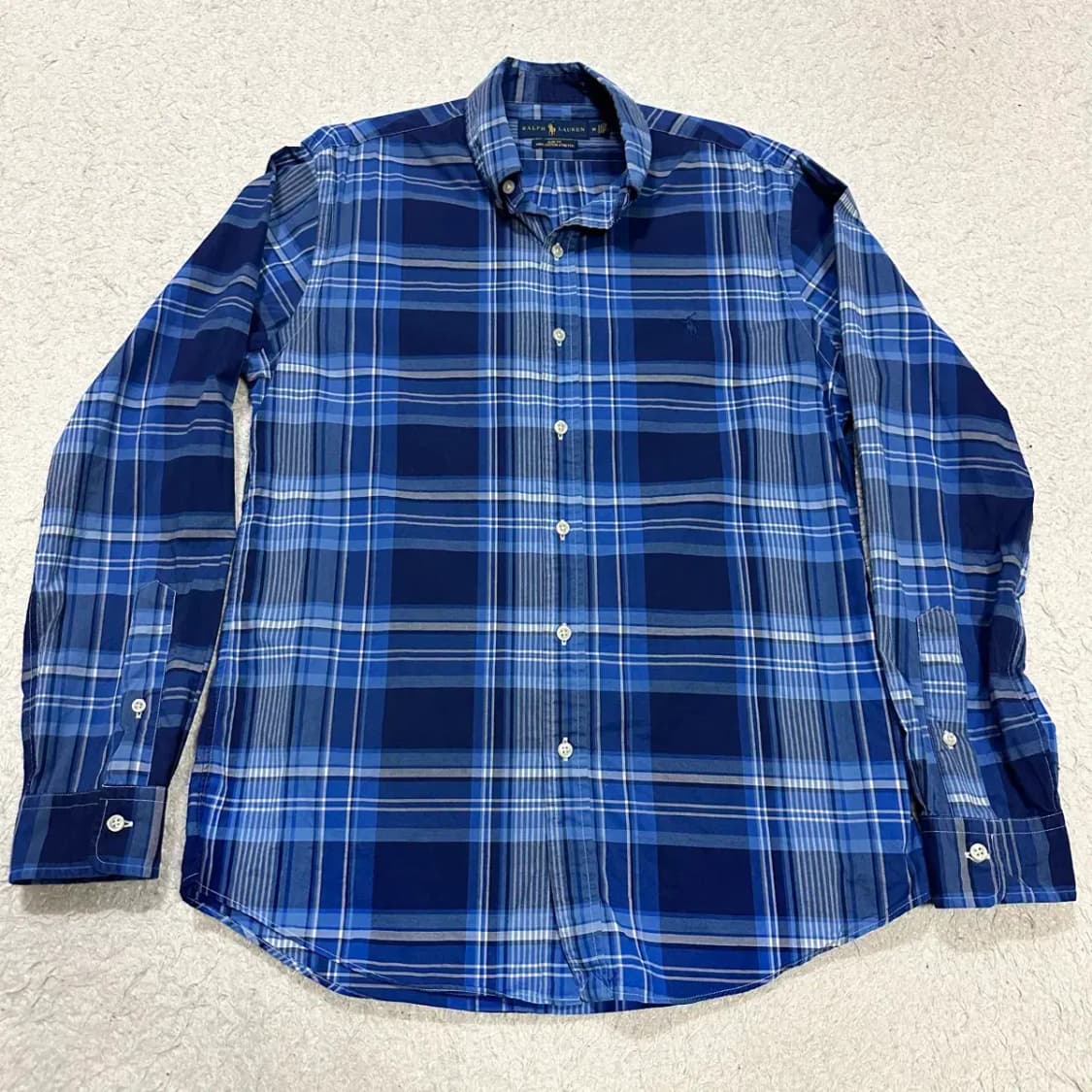 폴로 셔츠 남방 체크 블루 m 상품이미지1