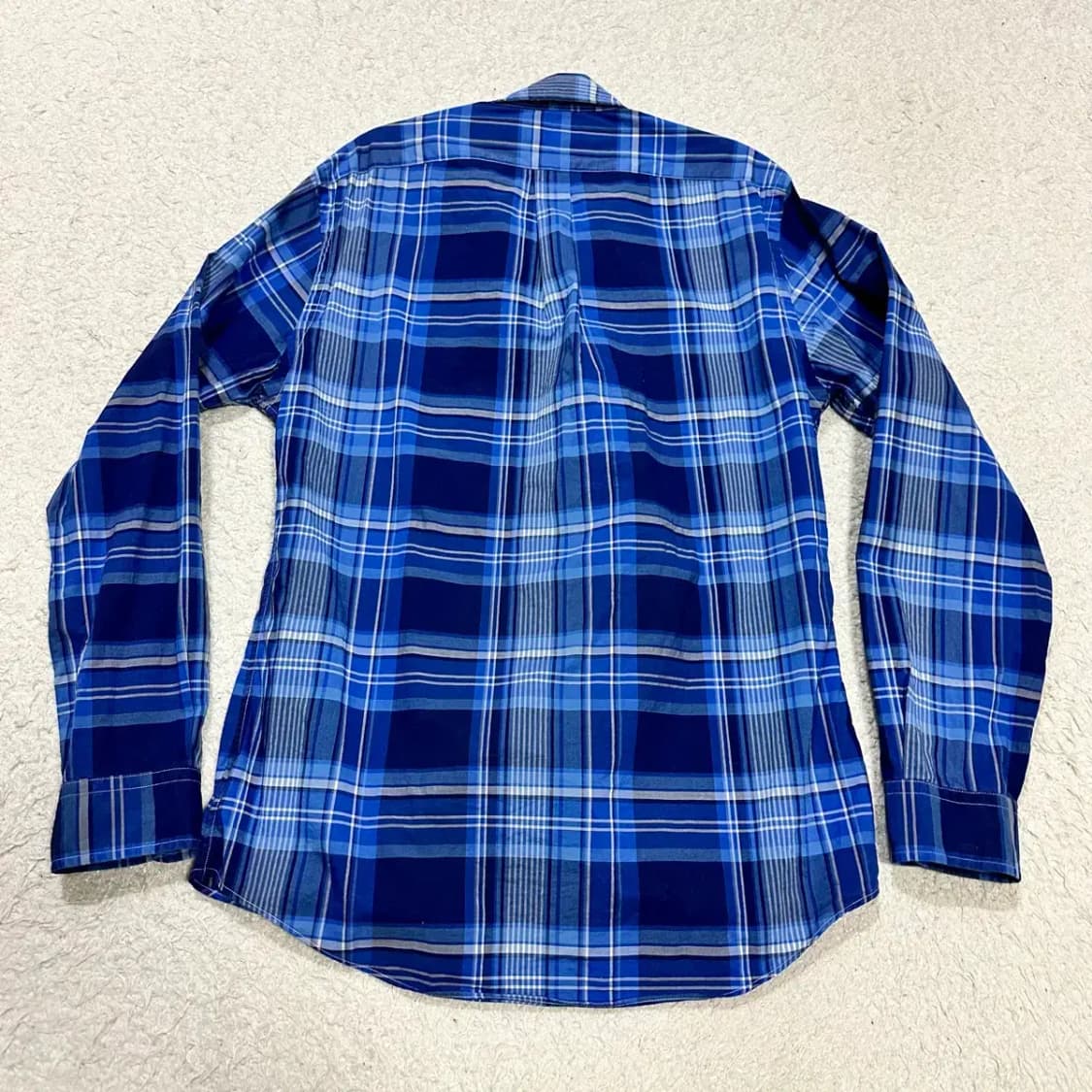 폴로 셔츠 남방 체크 블루 m 상품이미지5