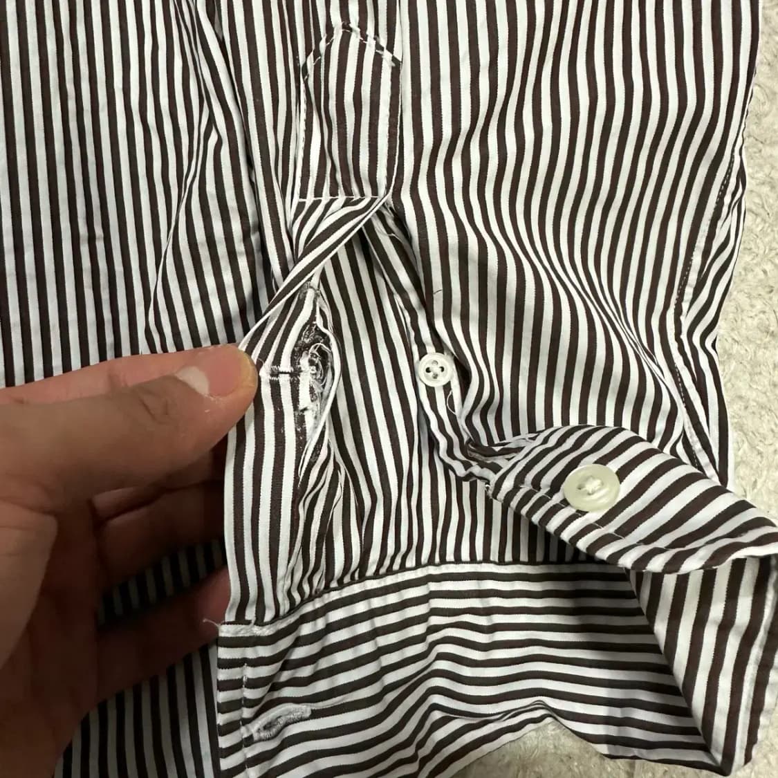 폴로 스트라이프 긴팔 셔츠 XXL 상품이미지2