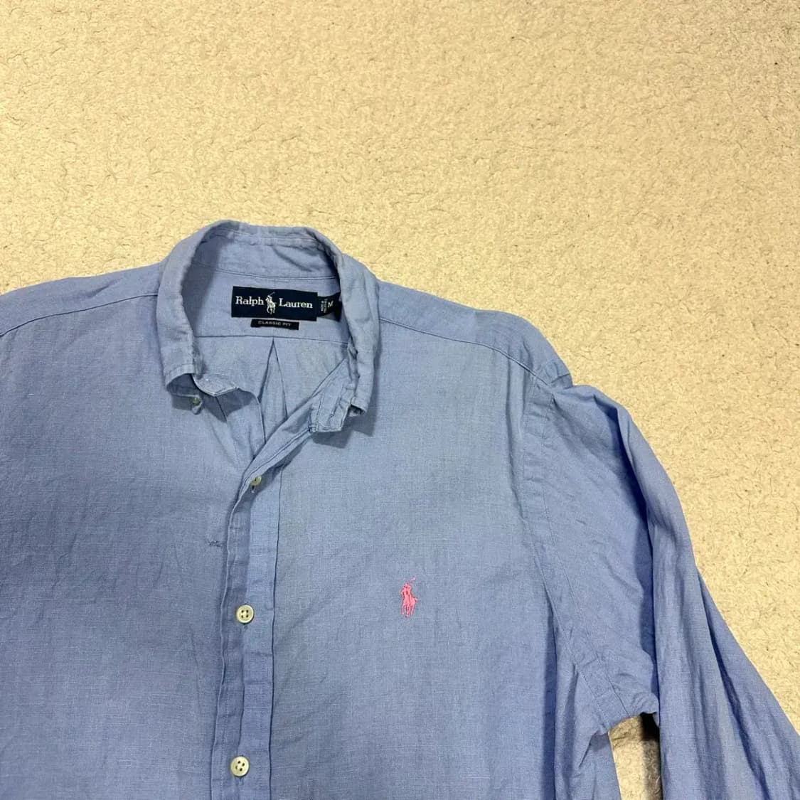폴로 랄프로렌 린넨 셔츠 m 상품이미지3