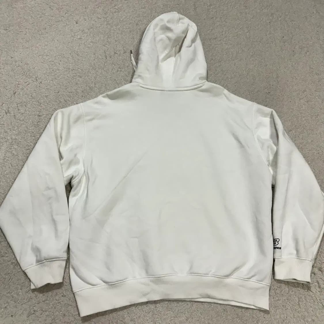 뉴발란스 화이트 로고 후드티 기모 m 95 상품이미지7