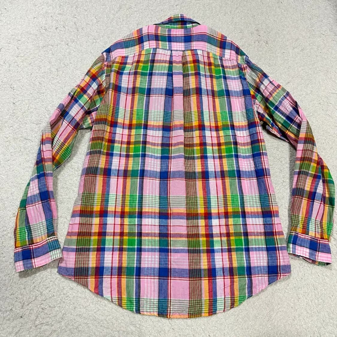 폴로 린넨 셔츠 체크 L 상품이미지4