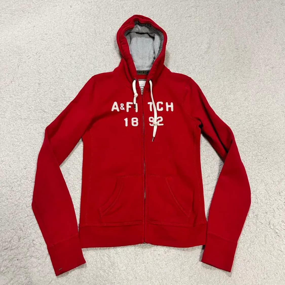 아베크롬비 레드 기모 후드집업 여성 m 상품이미지1