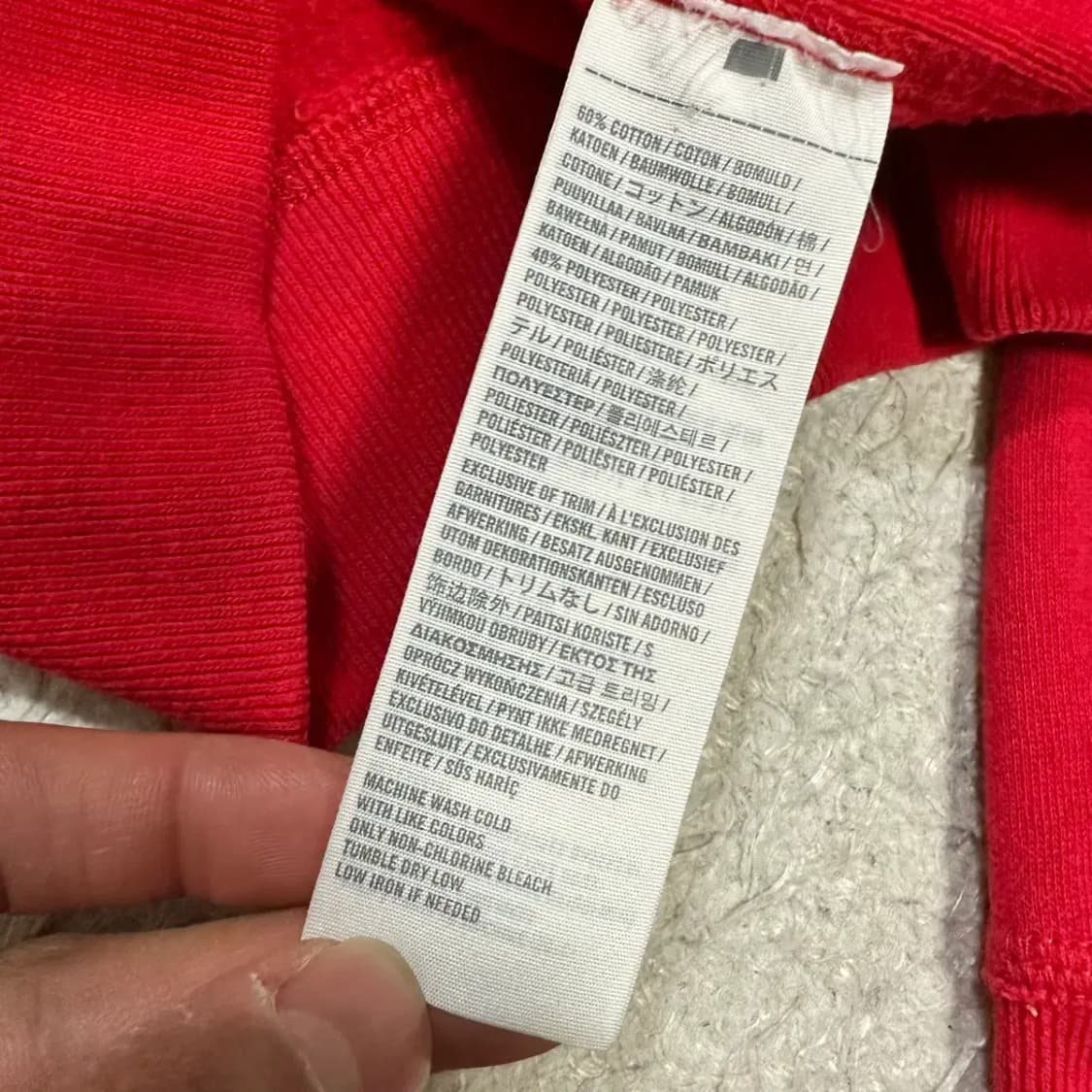 아베크롬비 레드 기모 후드집업 여성 m 상품이미지4