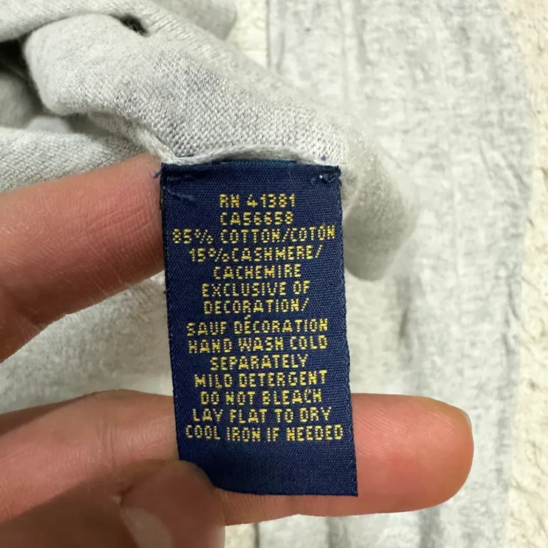 폴로 랄프로렌 긴팔 니트 그레이 캐시미어 혼방 상품이미지4