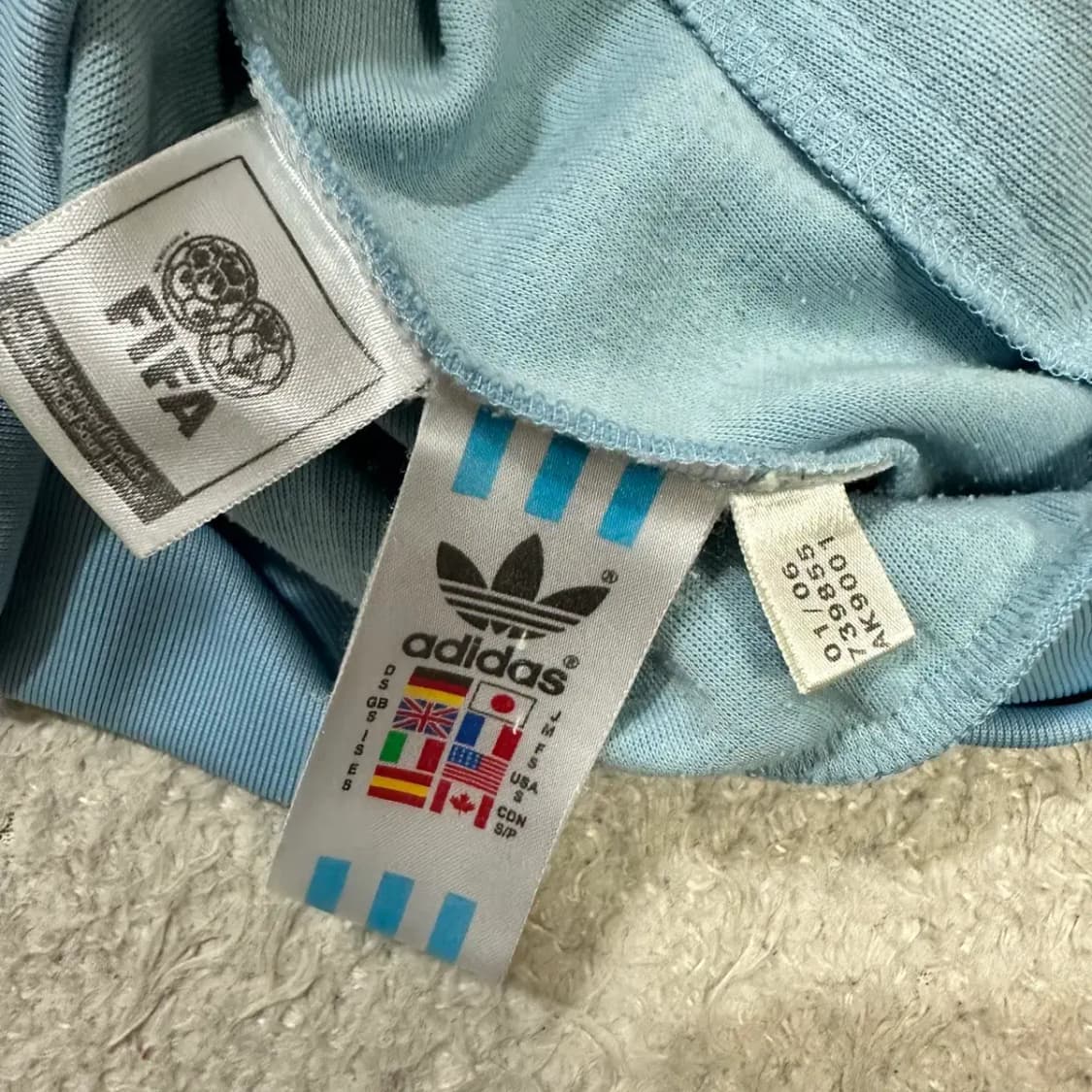 아디다스 아르헨티나 져지 트랙탑 하늘색 s 상품이미지6