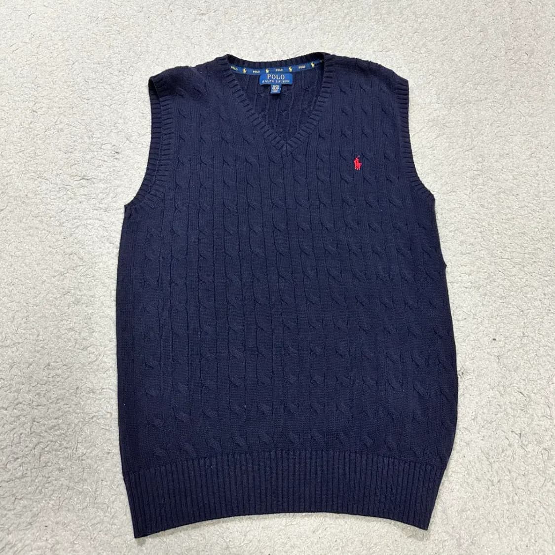 폴로 랄프로렌 니트 조끼 네이비 상품이미지1