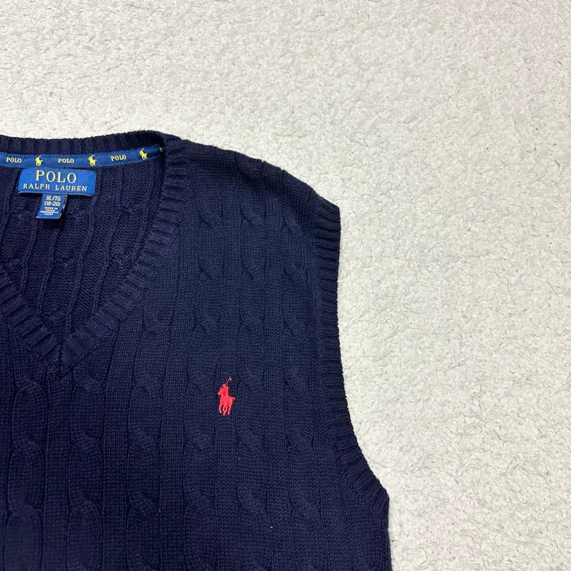 폴로 랄프로렌 니트 조끼 네이비 상품이미지2