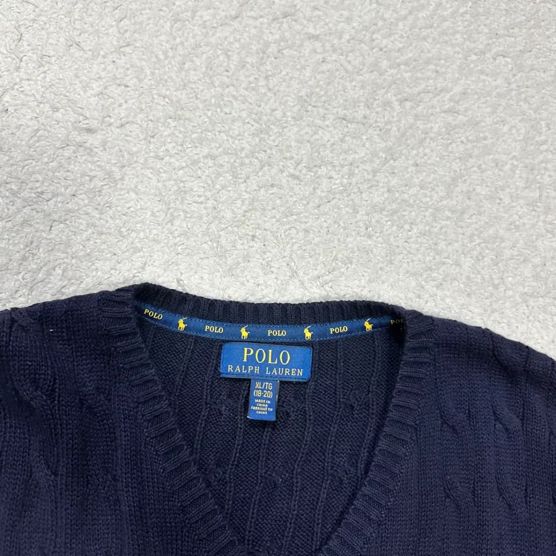 폴로 랄프로렌 니트 조끼 네이비 상품이미지3