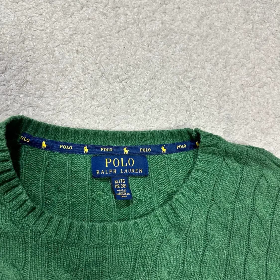 폴로 랄프로렌 케이블 니트 그린 상품이미지2