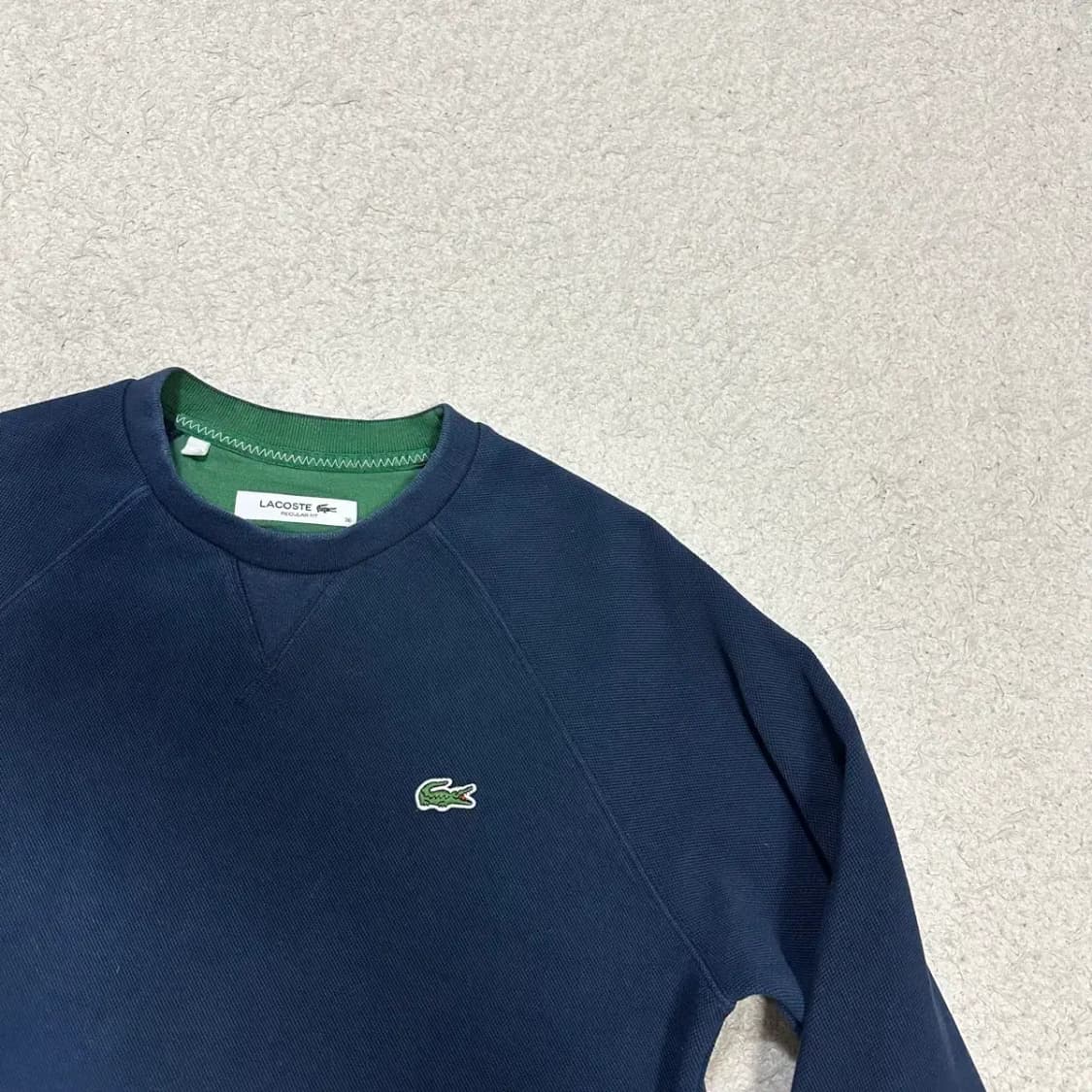 라코스테 네이비 맨투맨 티셔츠 여성 95 상품이미지2