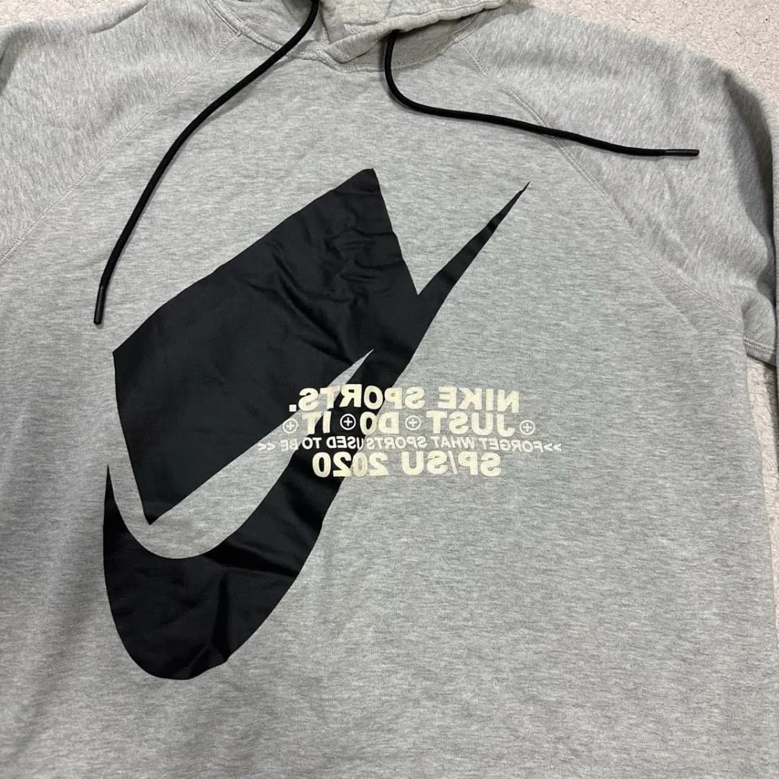 나이키 스우시 회색 후드티 L 100 상품이미지2