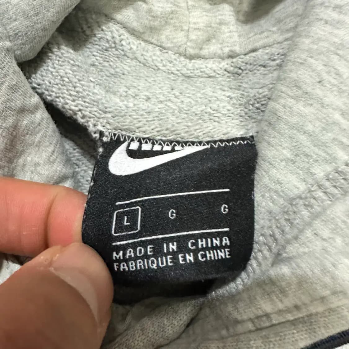 나이키 스우시 회색 후드티 L 100 상품이미지3