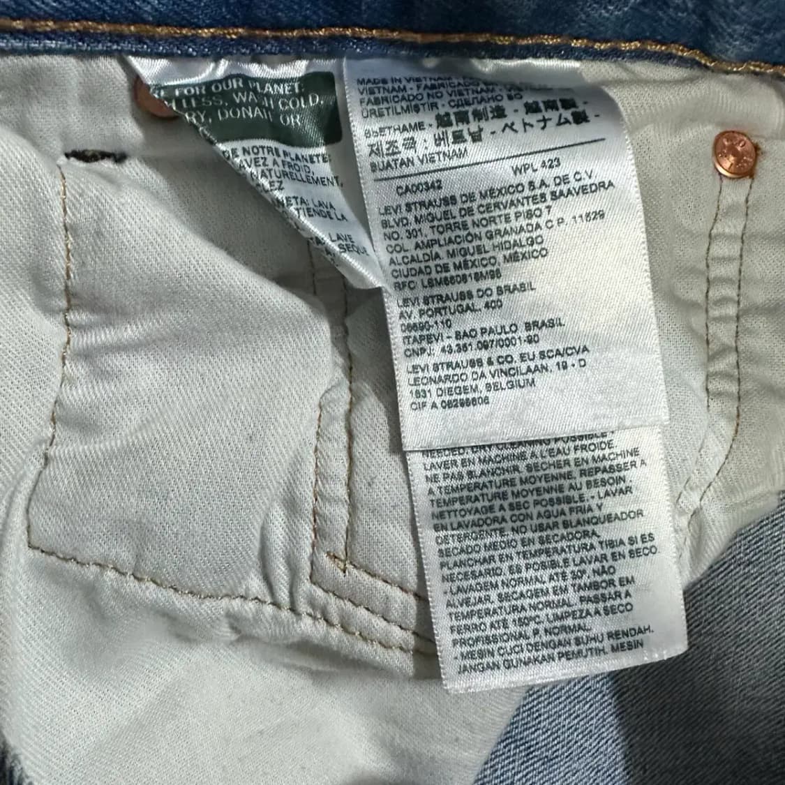 리바이스 501 93 청바지 데님 팬츠 34인치 상품이미지3