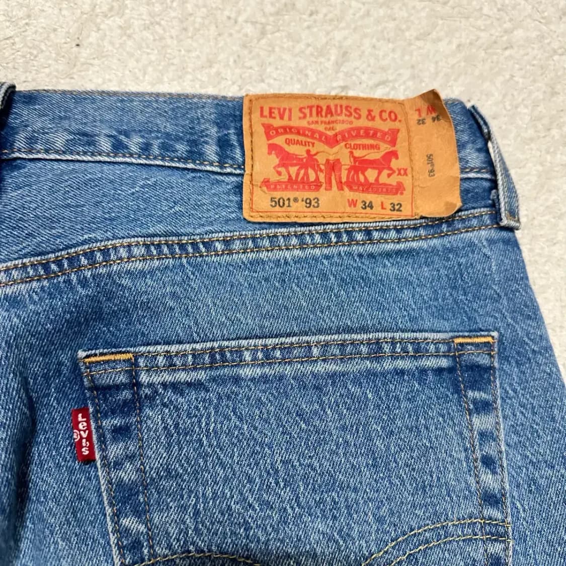리바이스 501 93 청바지 데님 팬츠 34인치 상품이미지7