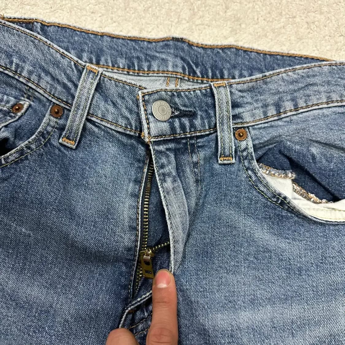 리바이스 502 청바지 데님 팬츠 32인치 34인치 상품이미지2
