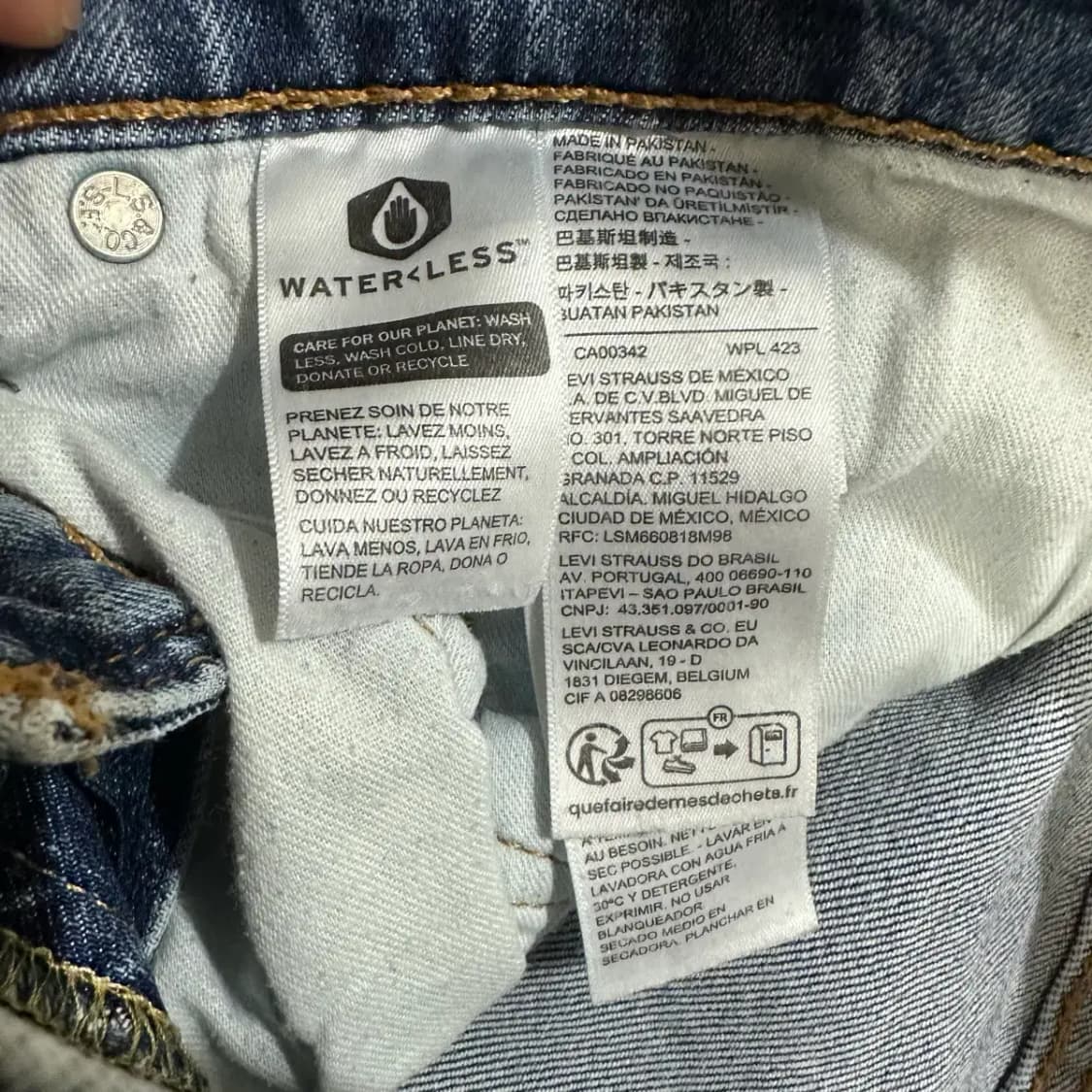 리바이스 502 청바지 데님 팬츠 32인치 34인치 상품이미지3