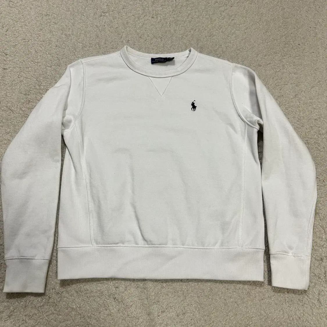 폴로 맨투맨 화이트 기모 여성 s 상품이미지1