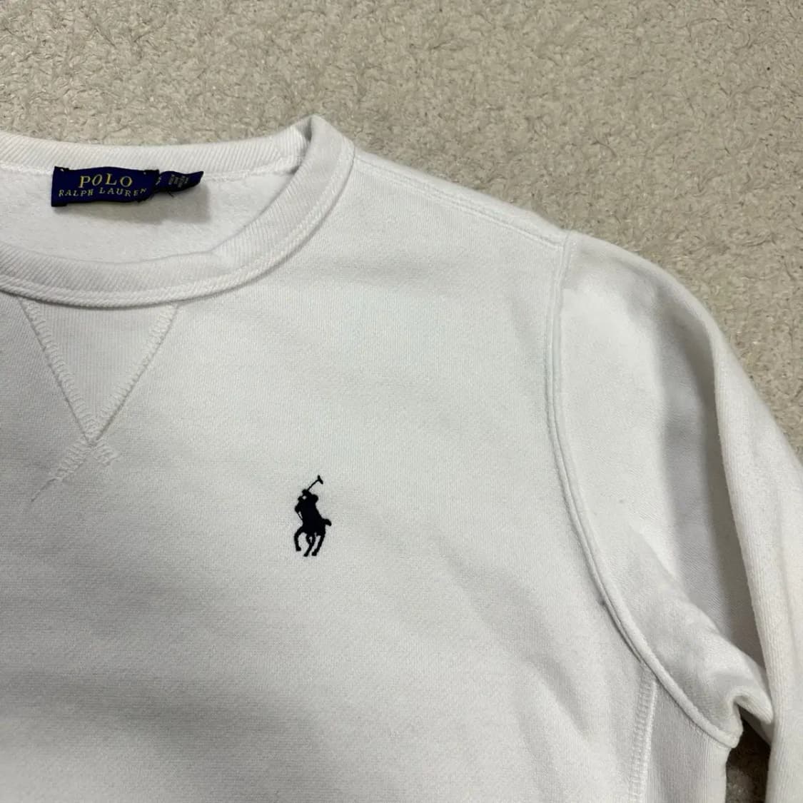 폴로 맨투맨 화이트 기모 여성 s 상품이미지2