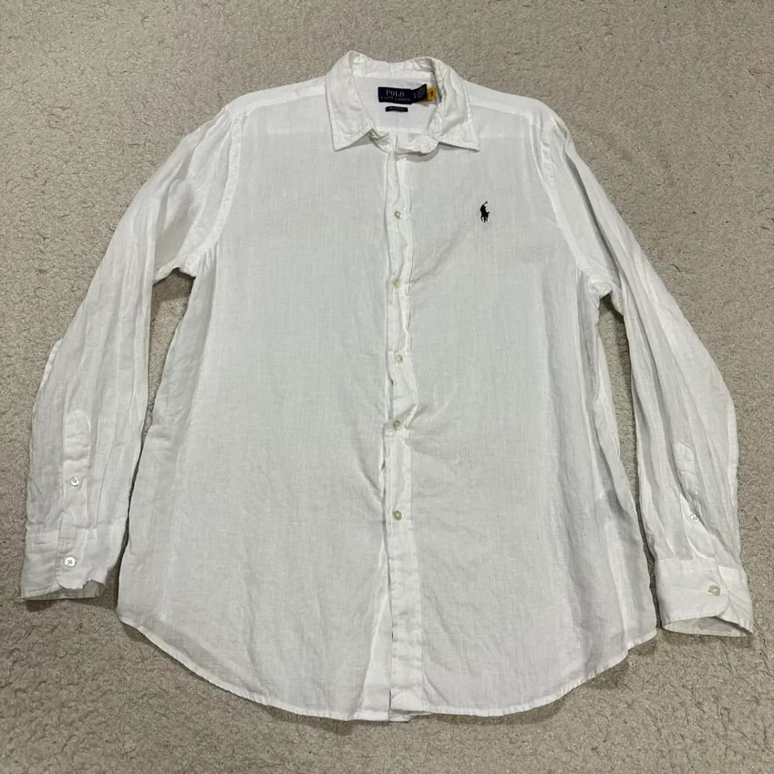 폴로 랄프로렌 린넨 셔츠 화이트 긴팔 L 상품이미지1