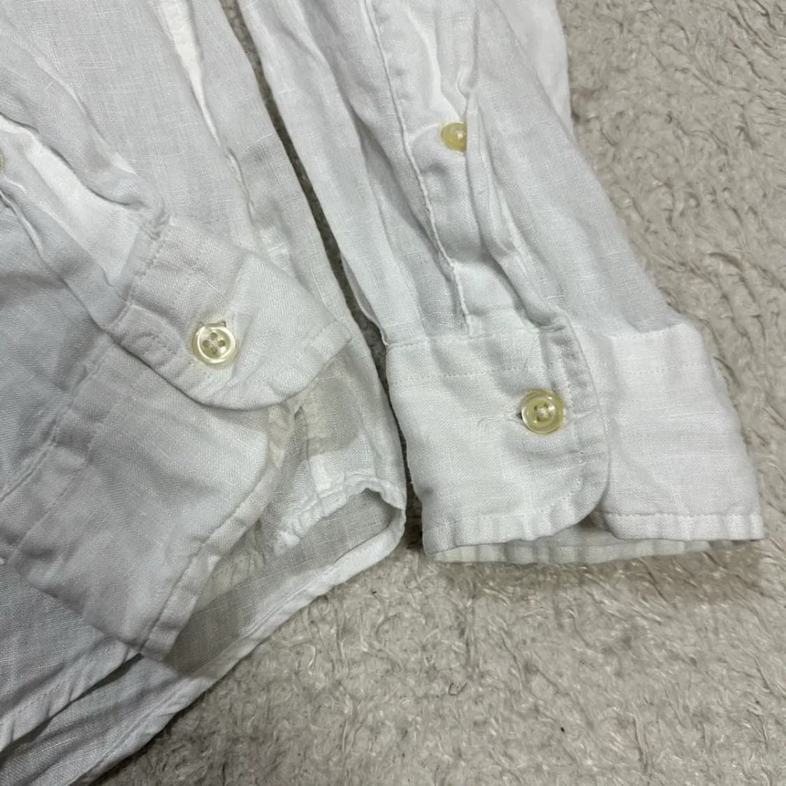 폴로 랄프로렌 린넨 긴팔 셔츠 화이트 m 상품이미지2