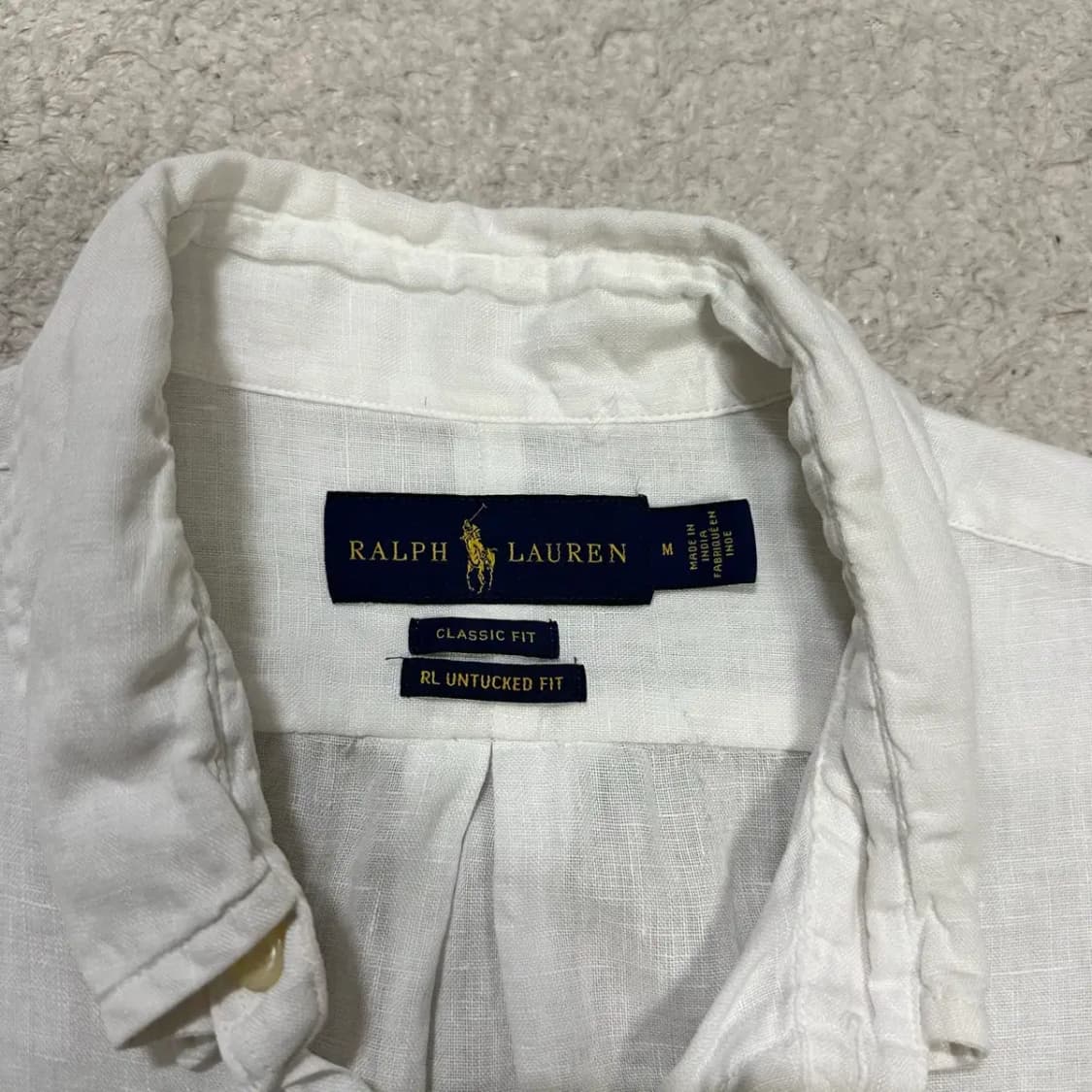 폴로 랄프로렌 린넨 긴팔 셔츠 화이트 m 상품이미지3