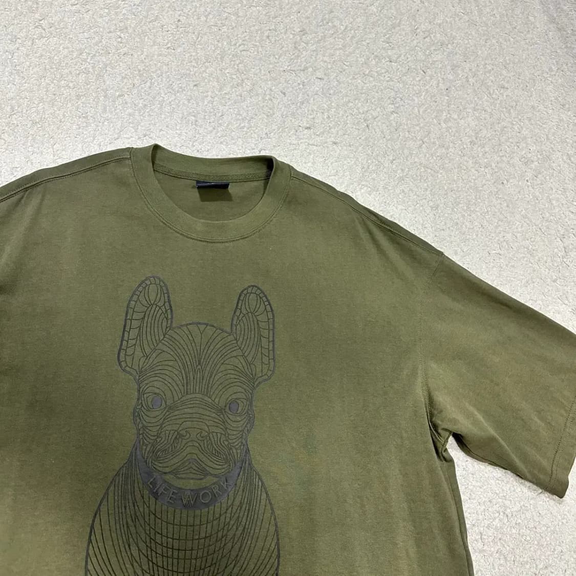 라이프워크 강아지 반팔 티셔츠 카키 xl 상품이미지2