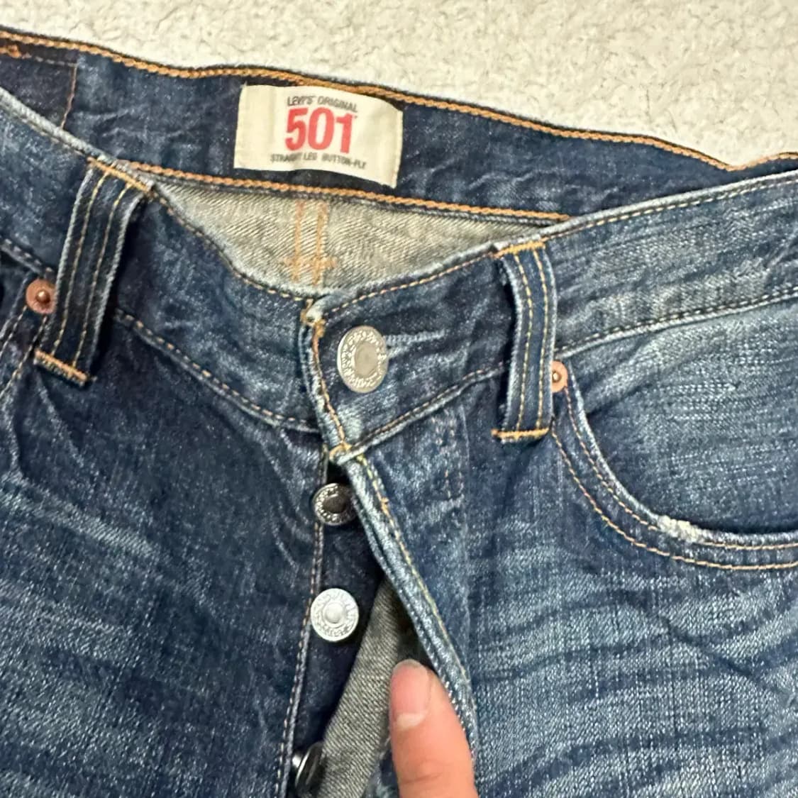 리바이스 501 데님 팬츠 빈티지 워싱진 29인치 상품이미지2
