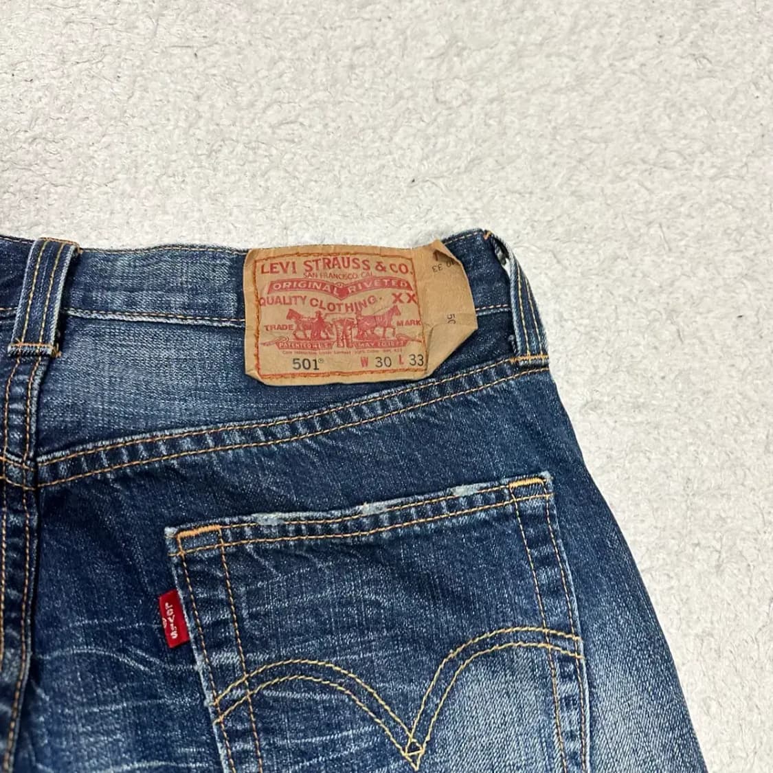 리바이스 501 데님 팬츠 빈티지 워싱진 29인치 상품이미지8