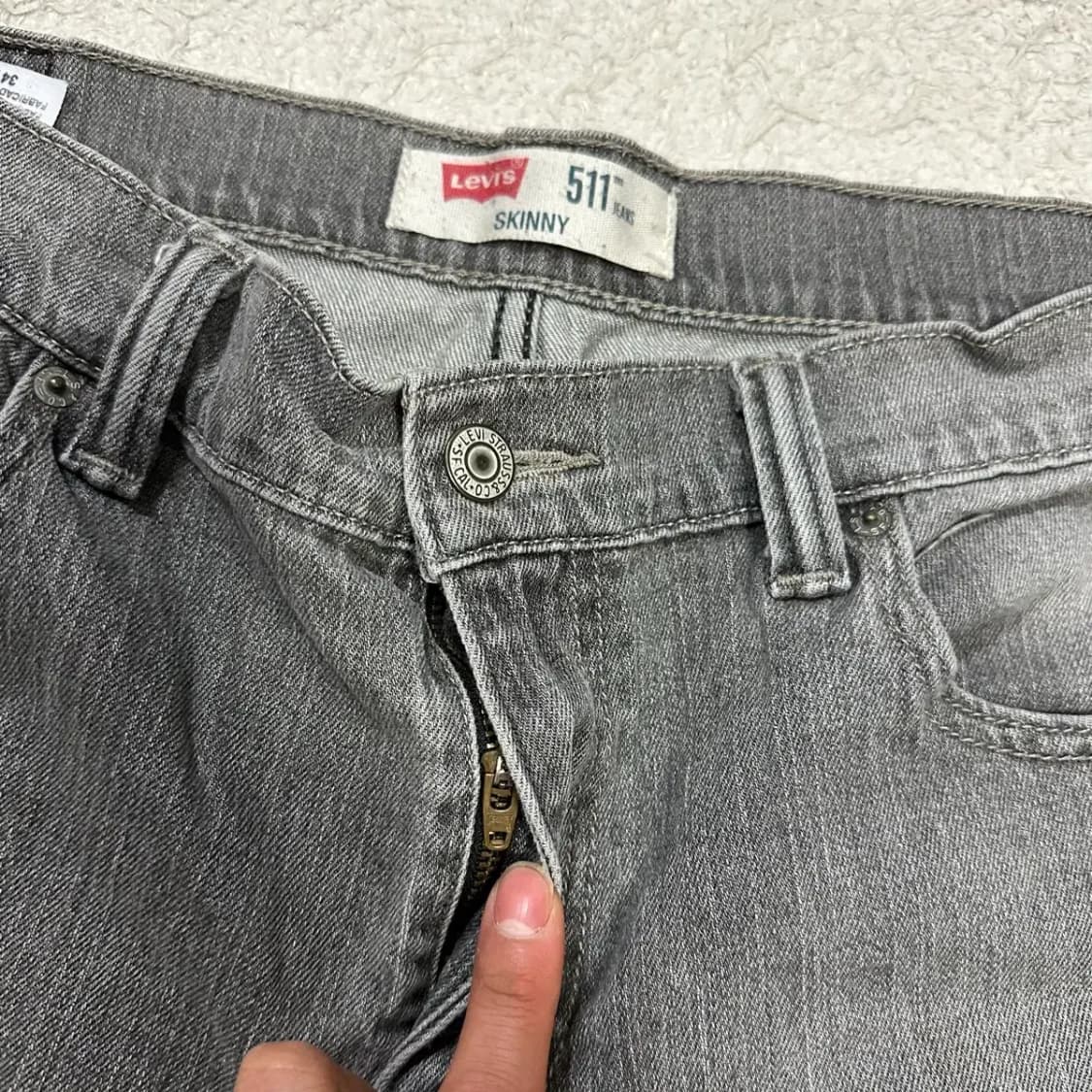 리바이스 511 스키니 그레이진 데님 팬츠 34인치 상품이미지2