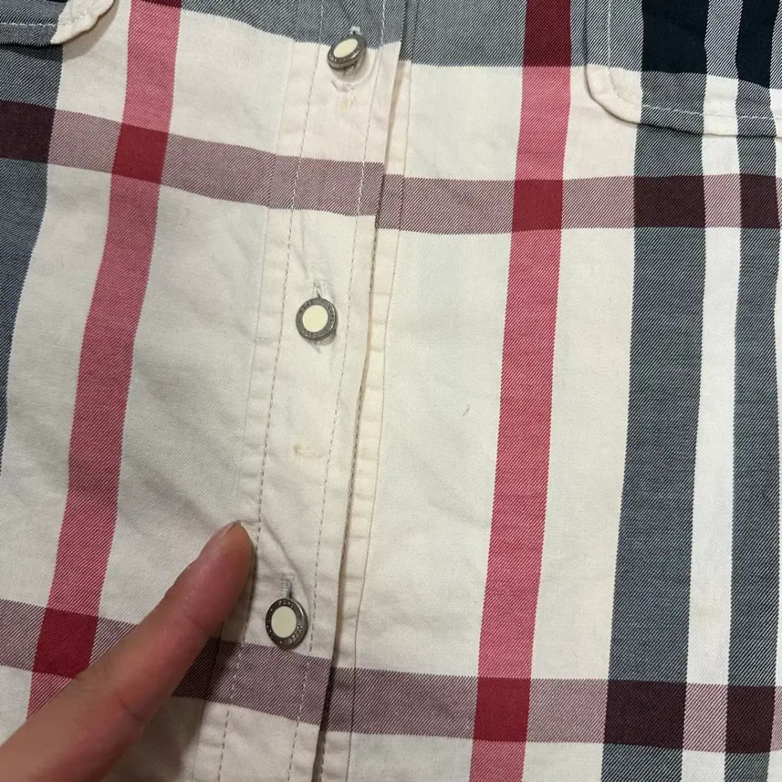 닥스 체크 남방 긴팔 셔츠 여성 상품이미지2