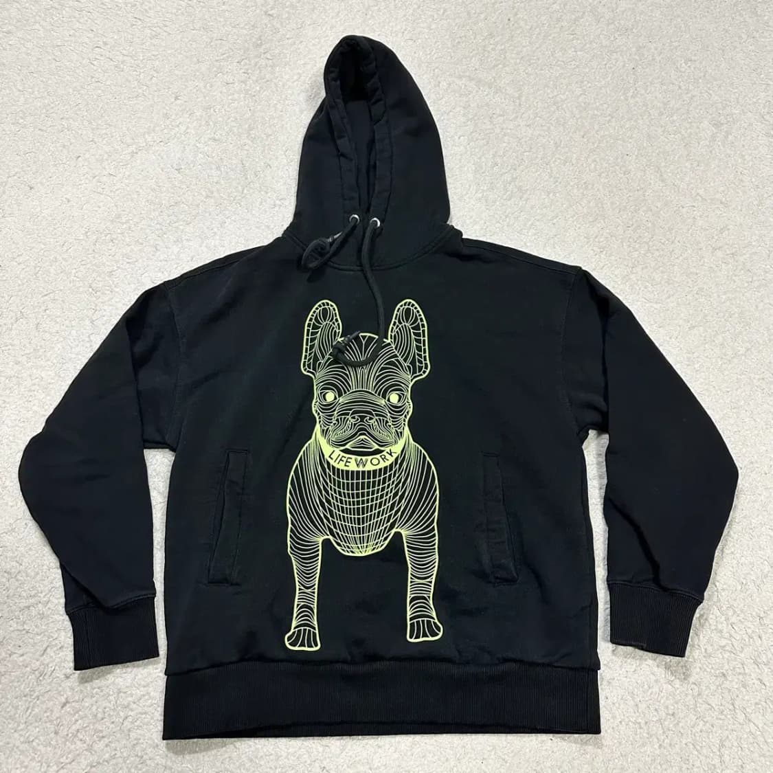 라이프워크 강아지 후드티 블랙 s 상품이미지1