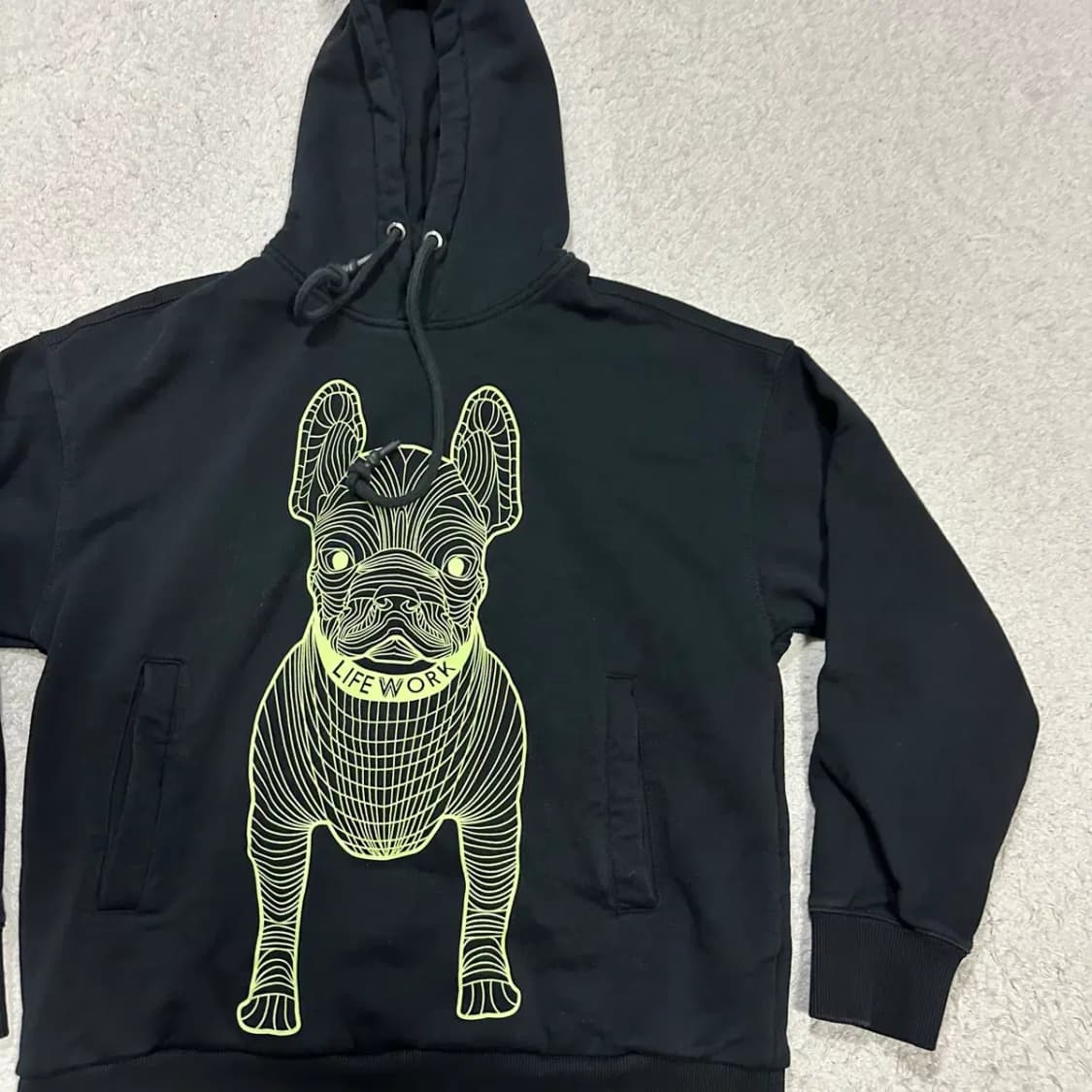 라이프워크 강아지 후드티 블랙 s 상품이미지2