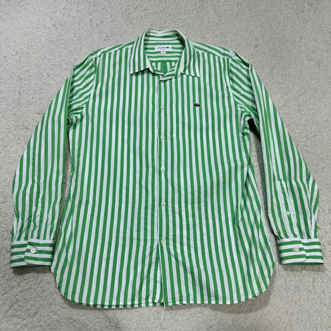 라코스테 그린 스트라이프 셔츠 m 100 상품이미지1