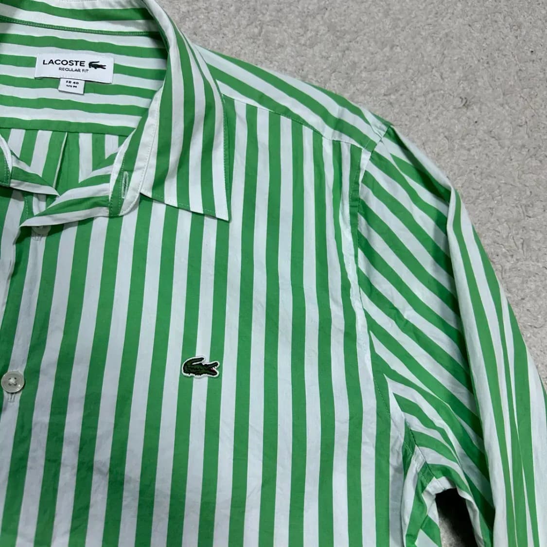 라코스테 그린 스트라이프 셔츠 m 100 상품이미지2
