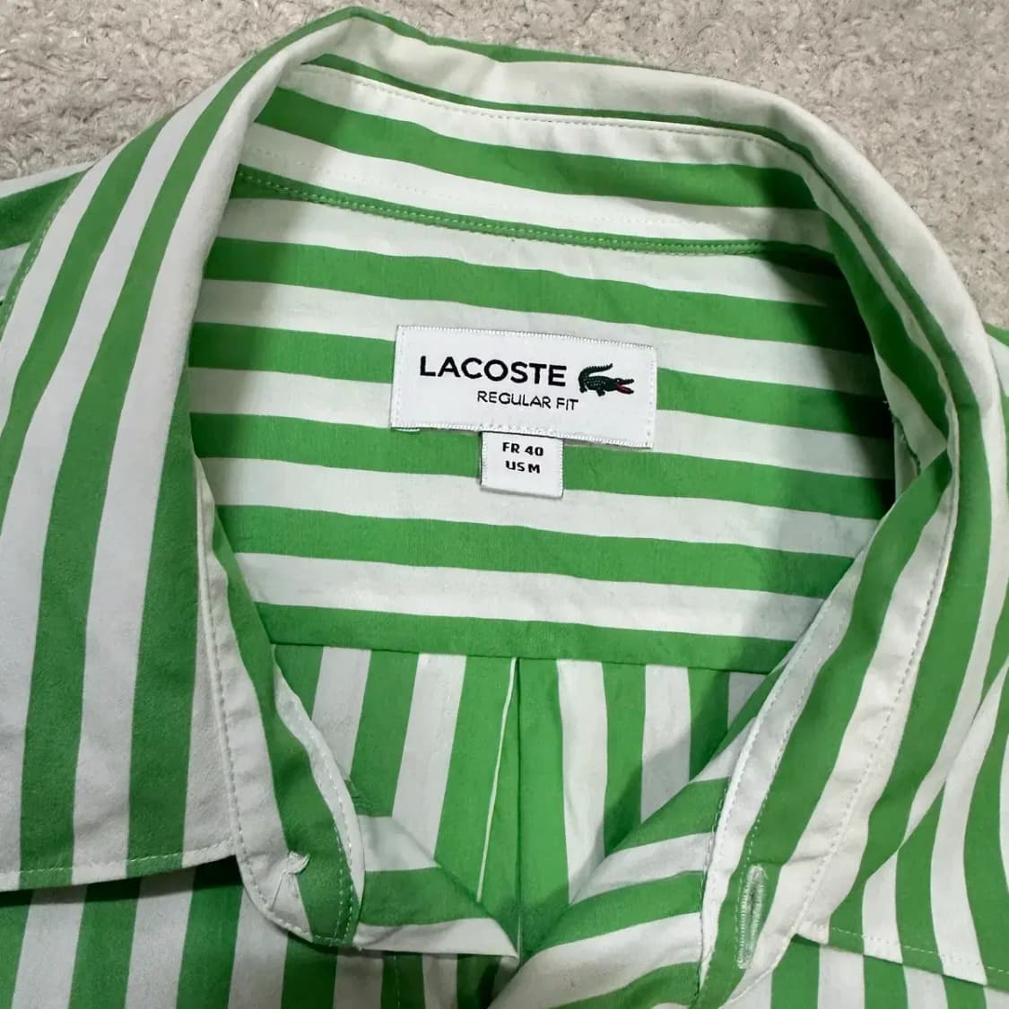 라코스테 그린 스트라이프 셔츠 m 100 상품이미지3