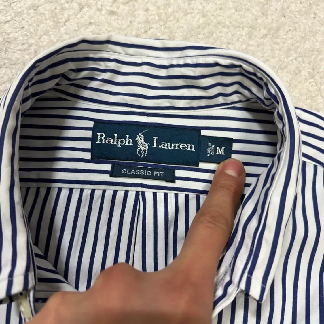 폴로 랄프로렌 스트라이프 긴팔 셔츠 m 상품이미지3