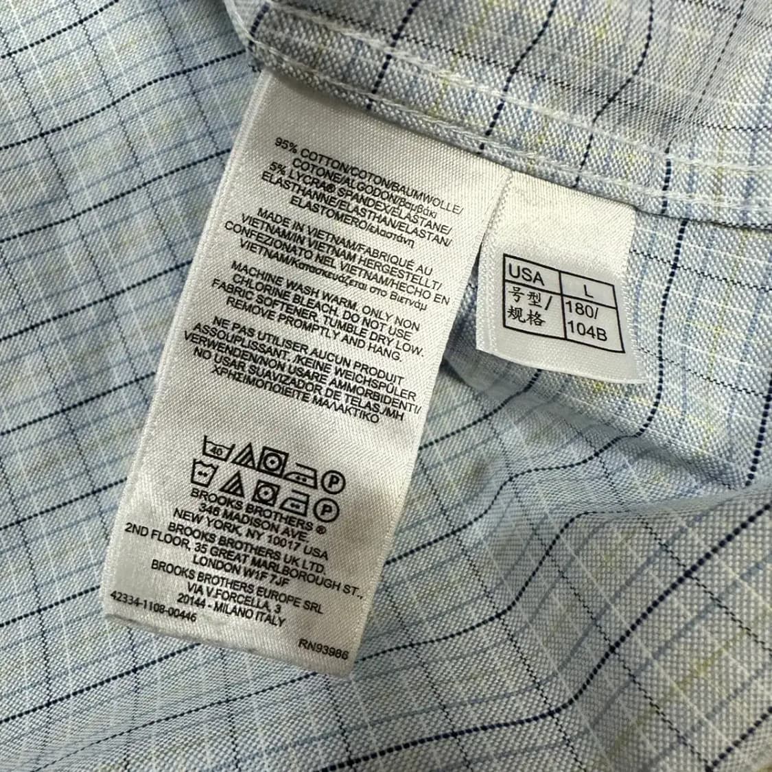 브룩스브라더스 체크 셔츠 남방 L 상품이미지4