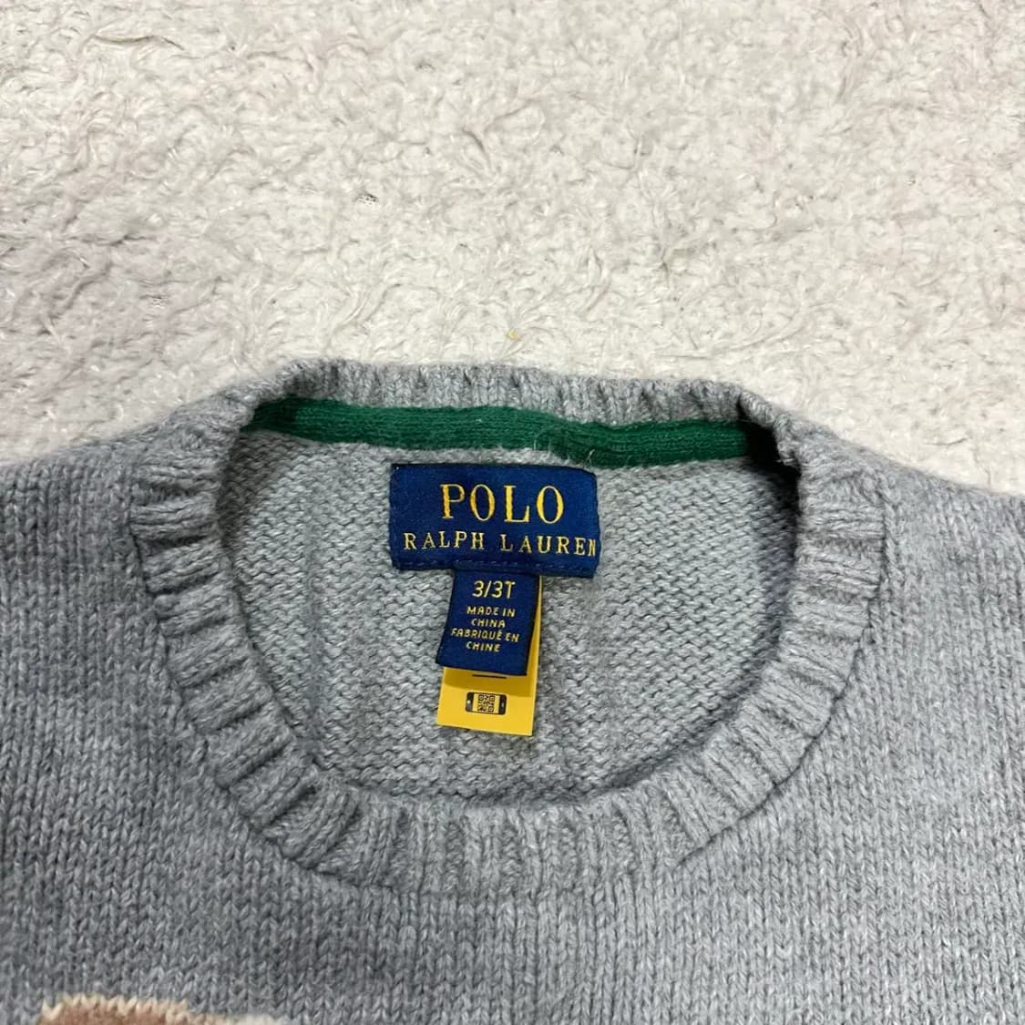 폴로 랄프로렌 아동 키즈 강아지 니트 회색 3t 상품이미지2